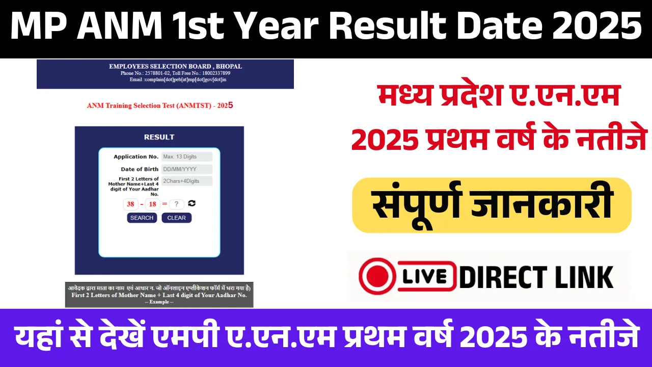 MP ANM 1st Year Result Date 2025