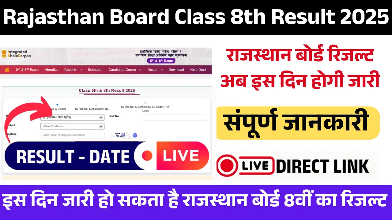 RBSE Class 8th Result 2025